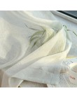 Czysta biała moskitiera na okno przezroczysta tkanina prosta nowoczesna błyszcząca srebrny drut w paski zasłona tiulowa do salon