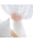 Duszpasterska koreański kreatywny biały koronki 3D Rose zasłony różowy woal niestandardowe zasłony na okna do małżeństwa salon s
