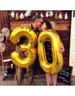 30 40 Cal duże foliowe balony urodzinowe powietrze helem balon w kształcie cyfry dekoracja na przyjęcie z okazji urodzin złoto s