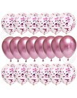 20 sztuk balony w kolorze różowego złota konfetti zestaw Chrome balon urodziny deco dekoracja na przyjęcie ślubne rocznica ślubu