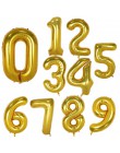 30 40 Cal duże foliowe balony urodzinowe powietrze helem balon w kształcie cyfry dekoracja na przyjęcie z okazji urodzin złoto s