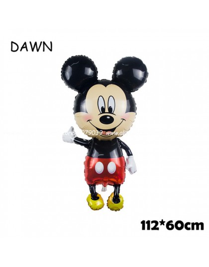 112cm Giant Mickey Minnie Mouse balon kreskówka folia balon na przyjęcie urodzinowe dla dzieci dekoracje na imprezę urodzinową k