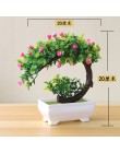 Nowe sztuczne rośliny Bonsai małe drzewa rośliny doniczkowe sztuczne kwiaty ozdoby doniczkowe do dekoracji wnętrz Hotel wystrój 
