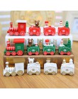 4 węzły pociąg bożonarodzeniowy malowane drewniane dekoracje świąteczne dla domu z Santa Kids zabawki Ornament Navidad 2019 nowo