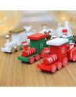 4 węzły pociąg bożonarodzeniowy malowane drewniane dekoracje świąteczne dla domu z Santa Kids zabawki Ornament Navidad 2019 nowo