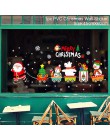 QIFU ozdoby choinkowe naklejki okienne dekoracje świąteczne dla domu wystrój bożonarodzeniowy wesołych świąt 2019 szczęśliwego n