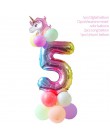 Jednorożec Birthday Party dekory jednorazowe zastawy stołowe zestaw balon jednorożec kubki serwetki dzieci urodziny Unicornio za