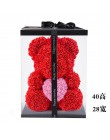2018 gorąca sprzedaż 40cm niedźwiedź sztuczne kwiaty róży strona główna festiwal ślubny DIY tanie prezent na ślub pudełko wienie