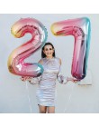 32/40 calowy numer balony z folii aluminiowej różowe złoto srebro cyfra rysunek balon dziecko dorosłych urodziny wesele wystrój 