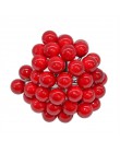 50 sztuk/partia mini sztuczny kwiat owoce pręciki Cherry świąteczne plastikowe perły jagody na ślub DIY pudełko zdobione wieńce