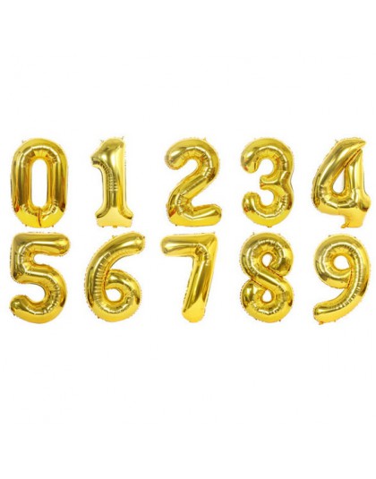 32/40 calowy numer balony z folii aluminiowej różowe złoto srebro cyfra rysunek balon dziecko dorosłych urodziny wesele wystrój 