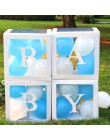 HUIRAN transparentna nazwa wiek Box Girl Boy dekoracje na Baby shower Baby 2 1st 1 One dekoracje na przyjęcie urodzinowe prezent
