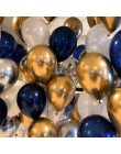 15 sztuk 12 cal jasny niebieski balony lateksowe ze złotym metaliczny chrom pod koniec balony na dekoracje ślubne Birthday Party