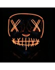 Maska led impreza z okazji halloween Masque maski na maskaradę Neon Maske światło świecące w ciemności Mascara Horror Maska świe