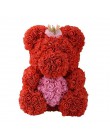2018 gorąca sprzedaż 40cm niedźwiedź sztuczne kwiaty róży strona główna festiwal ślubny DIY tanie prezent na ślub pudełko wienie