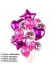 14 sztuk/zestaw 18 cali serce gwiazda balon foliowy 12 cali konfetti lateksowe balony urodziny dekoracje weselne akcesoria Globo