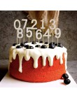 1Pc brokat Alloy Rhinestone liczba ciasto wykaszarki Baby Shower dekoracje urodzinowe ślub złoto srebro cyfrowe ciasta deser Dec
