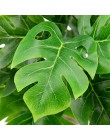 1 bukiet/18 liści sztuczny jedwab dłoni liście monstery roślin na hawaje dekoracje na imprezę luau plaży stół weselny dekoracji