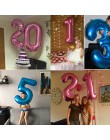 40 cal różowe złoto srebro różowy niebieski czarny duży rozmiar liczba folia balony z helem Birthday Party dekoracje na przyjęci