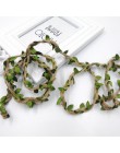 2M 5M sztuczny zielony liście tkania liny konopne DIY ślub urodziny dekoracje ślubne Rattan prezent bukiet opakowanie liny 5mm
