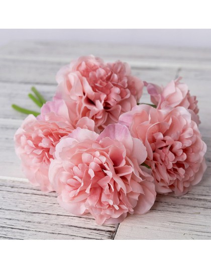 Piwonia sztuczne sztuczne jedwabne kwiaty do dekoracji wnętrz ślub bukiet dla panny młodej wysokiej jakości sztuczny kwiat faux 