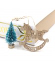 6 sztuk europejskiej Hollow świąteczne płatki śniegu drewniane ozdoby wiszące na ozdoba na choinkę dekoracje na przyjęcie świąte