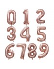 16 30 40 cali różowe złoto balony cyfry duża cyfra helem folia balon dekoracje ślubne materiały urodzinowe Baby Globos