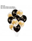 Czarne złoto baner urodzinowy balony numer helu balon foliowy dla chłopca dzieci dorosłych 18 30 dekoracje na imprezę urodzinową