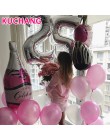 2 szt. Duże kieliszki do szampana butelki balony z folii aluminiowej ślubne dekoracje na imprezę urodzinową rocznica balony na p