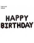 Czarne złoto baner urodzinowy balony numer helu balon foliowy dla chłopca dzieci dorosłych 18 30 dekoracje na imprezę urodzinową