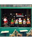 Zdejmowana bożonarodzeniowa naklejka na okno święty mikołaj świąteczna dekoracja do domu wystrój bożonarodzeniowy wesołych świąt