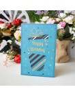 3D karty kirigami kartka urodzinowa dla dziewczynki dzieci żona mąż urodziny ciasto kartka z życzeniami pocztówki prezenty kartk