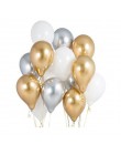 12 sztuk/partia różowy lateksowy balon złoty srebrny chrom metaliczny ślub dla nowożeńców prysznic temat powietrza helem Decor b