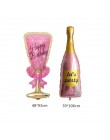 2 szt. Duże kieliszki do szampana butelki balony z folii aluminiowej ślubne dekoracje na imprezę urodzinową rocznica balony na p