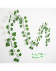 230cm zielona jedwabna sztuczne wiszące girlanda z bluszczu rośliny winorośli liście 1 sztuk diy dla domu dekoracja łazienki dek