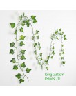 230cm zielona jedwabna sztuczne wiszące girlanda z bluszczu rośliny winorośli liście 1 sztuk diy dla domu dekoracja łazienki dek