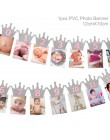 Baby 1st baner urodzinowy flaga miesięczny rok trznadel Garland Baby Shower Boy Girl pierwsze dekoracje na przyjęcia urodzinowe 