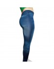 2019 kobiet nowych moda klasyczne rozciągliwe legginsy Sexy imitacja Jean Skinny Jeggings spodnie obcisłe duże rozmiary dna gorą