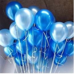 10 sztuk/partia biały niebieski perłowy lateksowy balon balony dla dzieci balony na imprezę urodzinową wedding party ozdobny bal