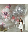 36 cali srebrny konfetti balon różowy biały balon lateksowy srebrny romantyczny motyw ślub birthday party decoration książąt dla