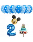 13 sztuk dekoracja urodzinowa lateksowy balon Mickey Minnie Mouse serce folia balon Baby Shower balon w kształcie cyfry dzieci p