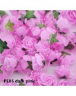 50 sztuk/partia kolorowe sztuczne Rose kwiaty głowy Handmade DIY ślub dekoracji domu wielofunkcyjny koronki PE pianki Rose zaopa