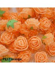 50 sztuk/partia kolorowe sztuczne Rose kwiaty głowy Handmade DIY ślub dekoracji domu wielofunkcyjny koronki PE pianki Rose zaopa