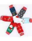 Christmas Stocking Noel 1 para bawełna święty mikołaj skarpetki z bałwanem ozdoby choinkowe na boże narodzenie w domu prezenty n