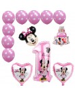 Mickey minnie z balonów foliowych 1. Dekoracje na imprezę urodzinową dla dzieci ballon numer 1 globos dot lateksowa zabawka dla 