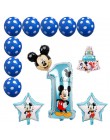 Mickey minnie z balonów foliowych 1. Dekoracje na imprezę urodzinową dla dzieci ballon numer 1 globos dot lateksowa zabawka dla 