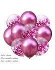 10 sztuk metalowe lateksowe balony konfetti zestaw balonów na ślub balon na przyjęcie urodzinowe dekoracje Baby Shower balony z 