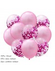 10 sztuk metalowe lateksowe balony konfetti zestaw balonów na ślub balon na przyjęcie urodzinowe dekoracje Baby Shower balony z 