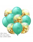 10 sztuk metalowe lateksowe balony konfetti zestaw balonów na ślub balon na przyjęcie urodzinowe dekoracje Baby Shower balony z 