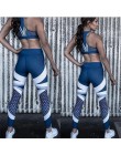Damska niebieska w stylu casual legginsy Skinny elastyczna siła sportowa moda poliester Fitness legginsy